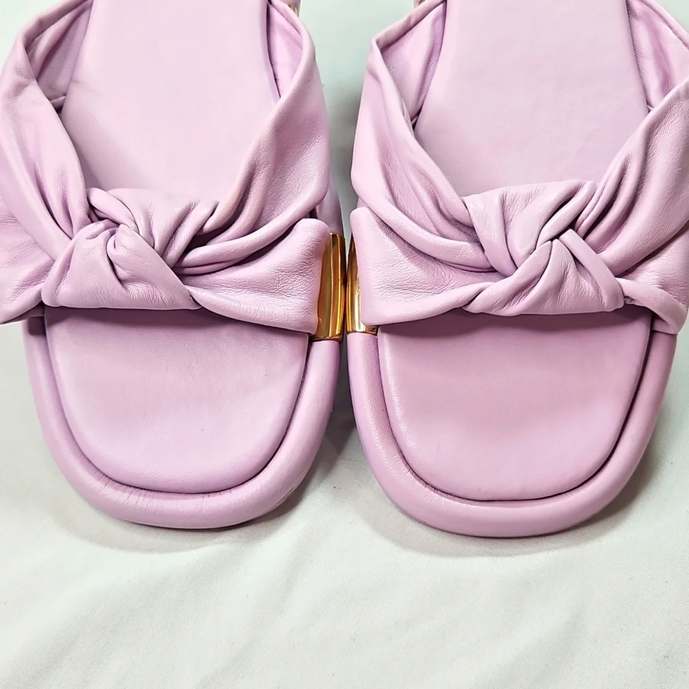 ⭐️COACH💯 BROOKLYN LEATHER SANDAL, VIOLET/LAVENDER COLOR, SIZE 9-B